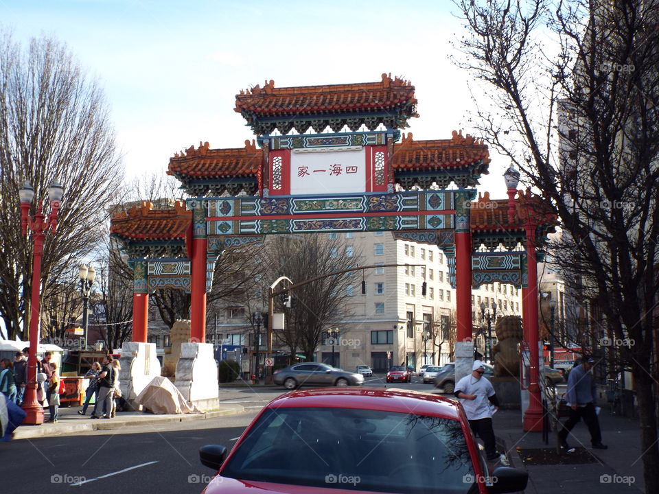 Chinatown arch in Portland Oregon