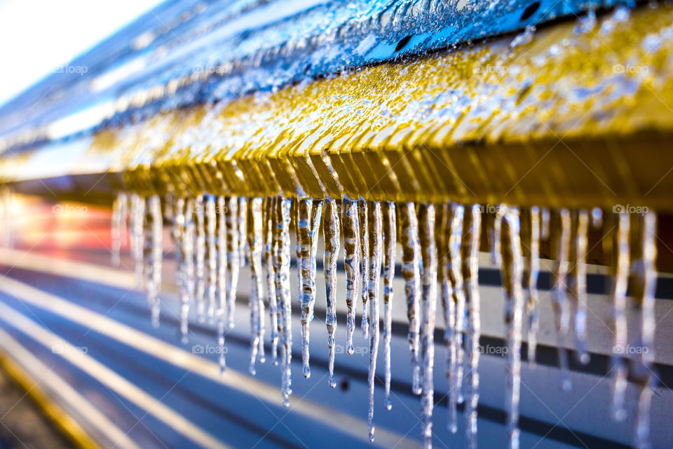 Icicles on the roof