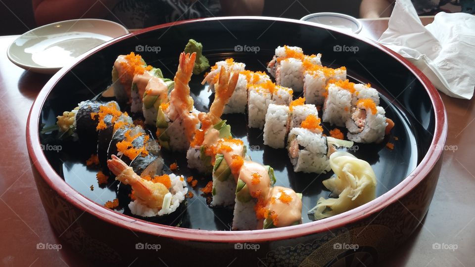 Close-up of sushi