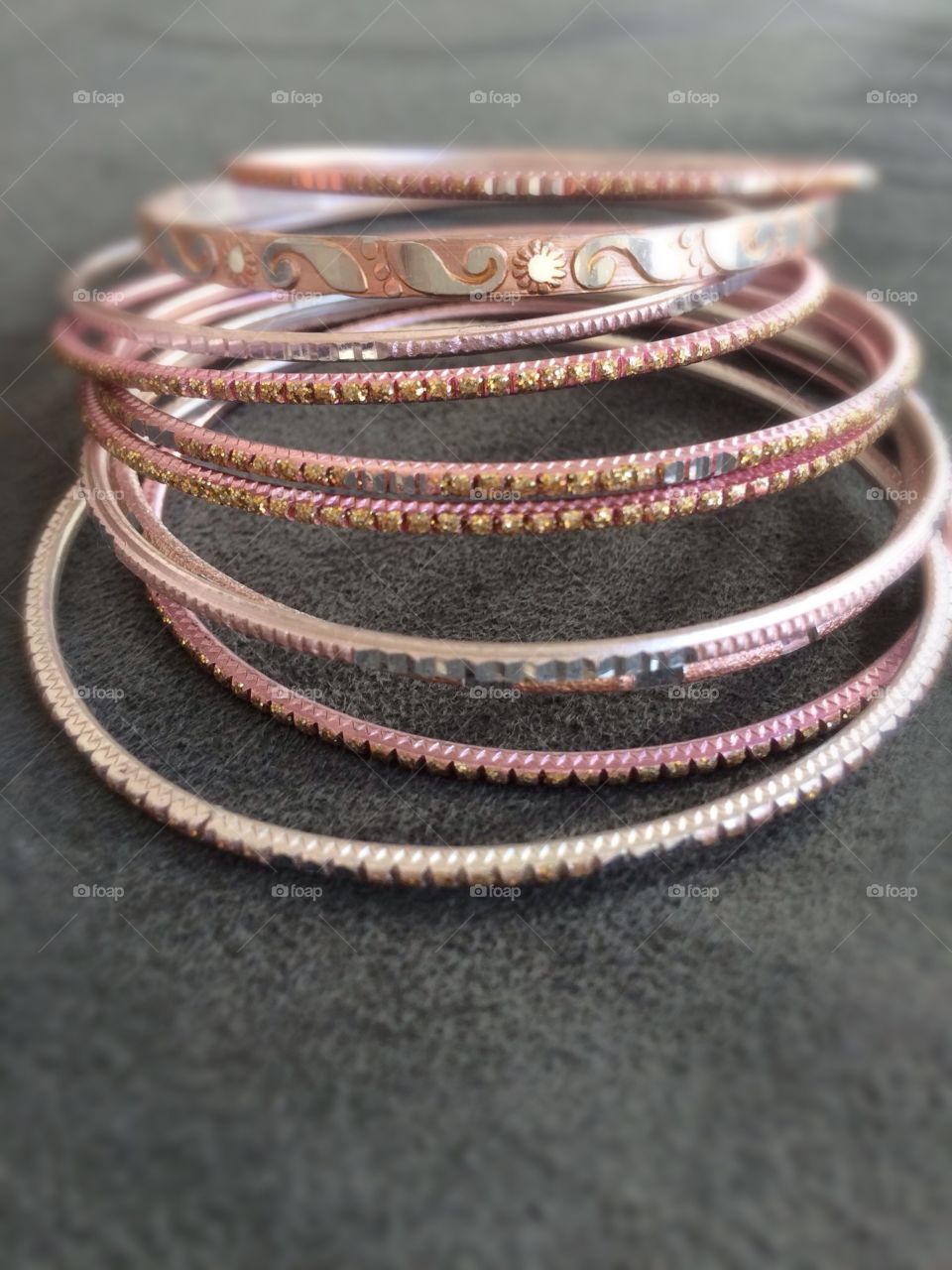 Pink bracelets 
