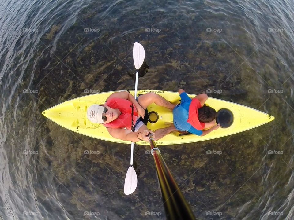 Kayaking with family 