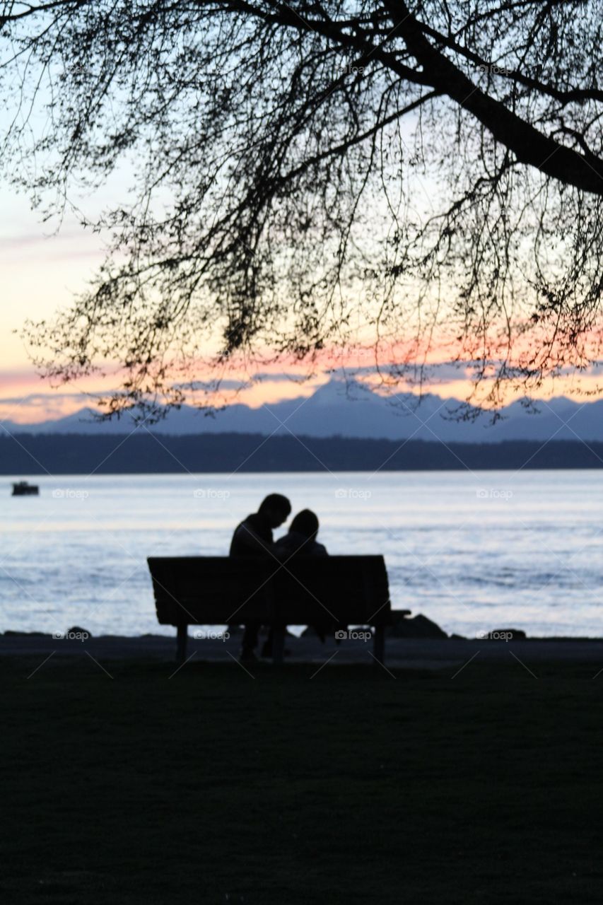 Lovers at sunset