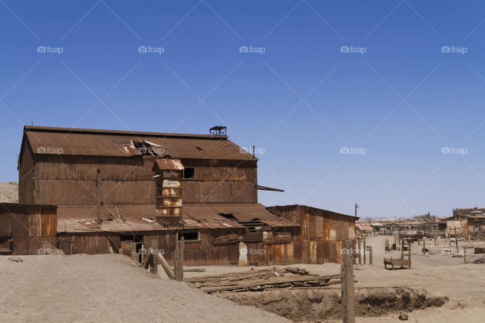 Ghost town in the Atacama Desert  in Chile.