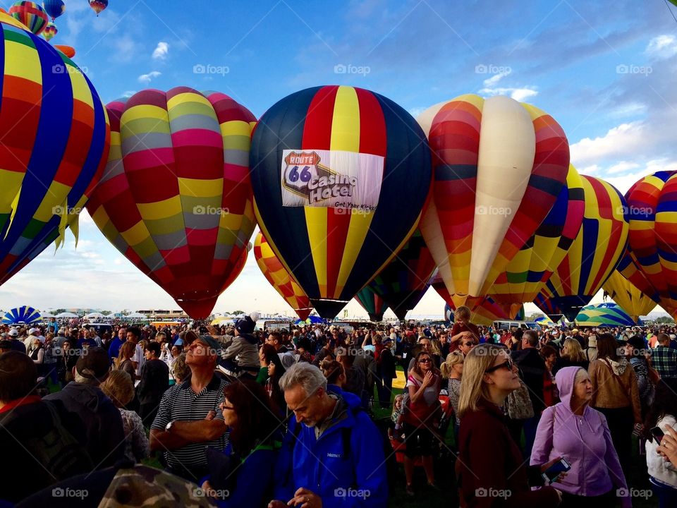 Balloon Fiesta 2015 ABQ. Up in the air, shot of some great colorful balloons!
