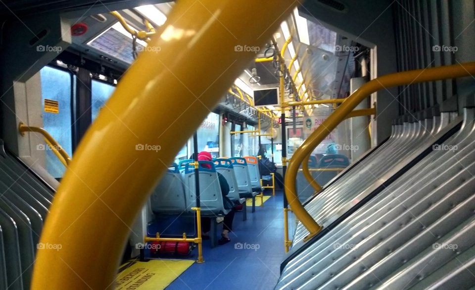 Photo in the morning on the bus, when everyone starts their activities