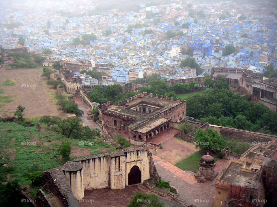 chateau et ville en Inde du Sud