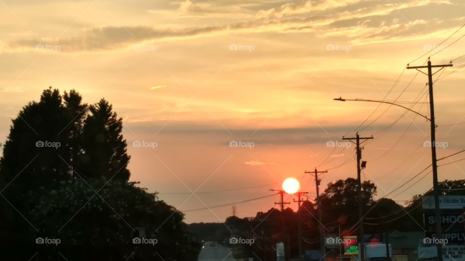 Sunset, Landscape, Dawn, Sky, Evening