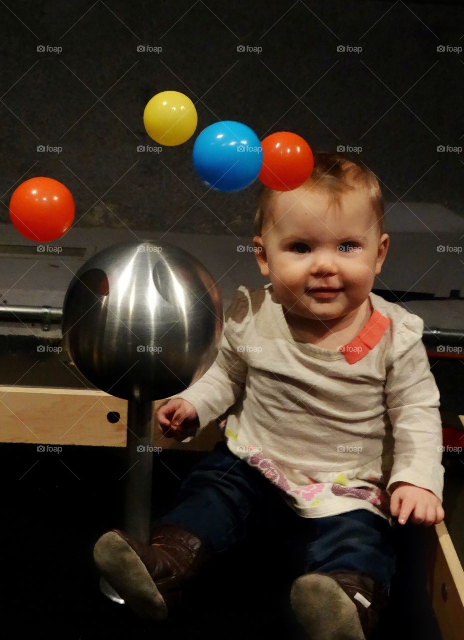 Young Girl Learning Physics