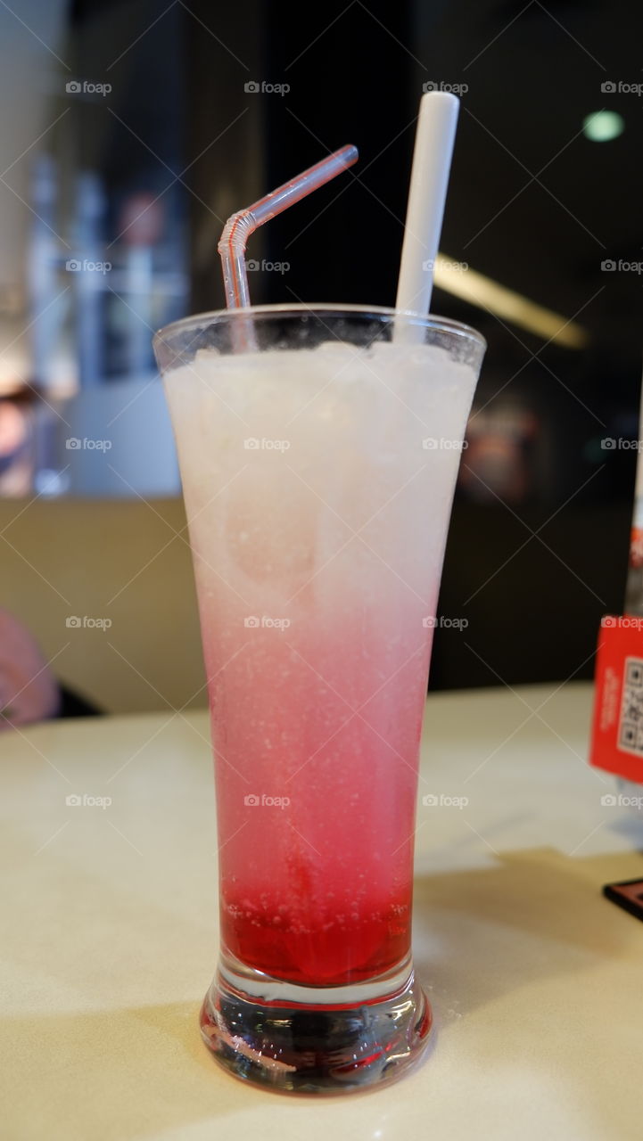 red valve with soda