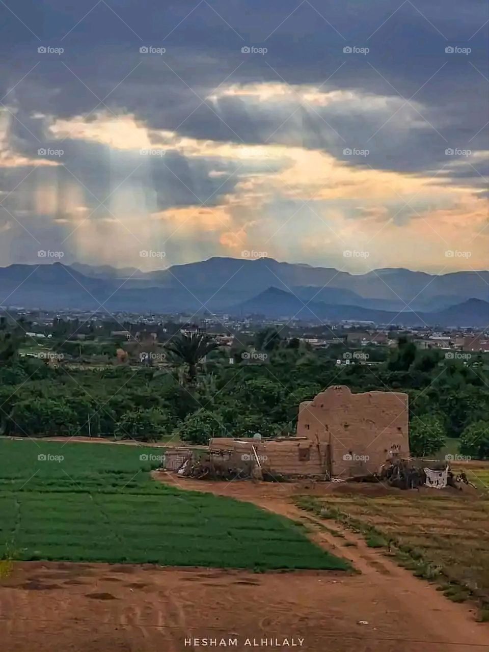 Glory be to God, the magnificent and picturesque view and the natural green trees are a view that is nothing more wonderful than it