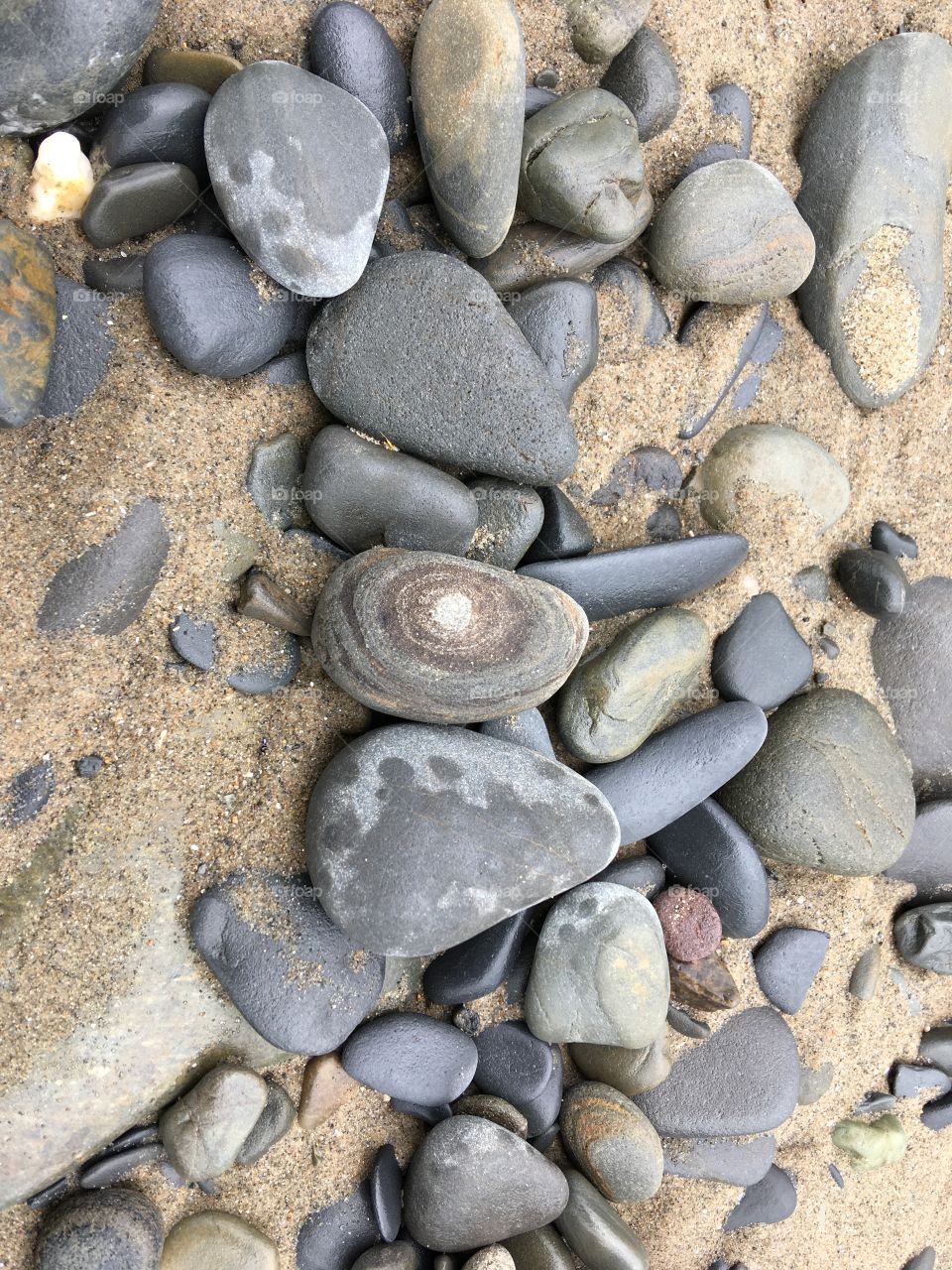Stones in sand 