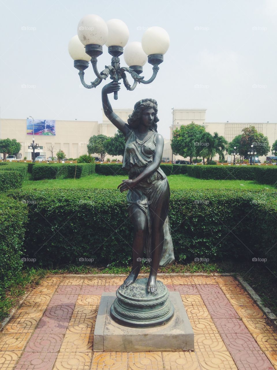 A statue of a woman in Koh Pich, Phnom Penh