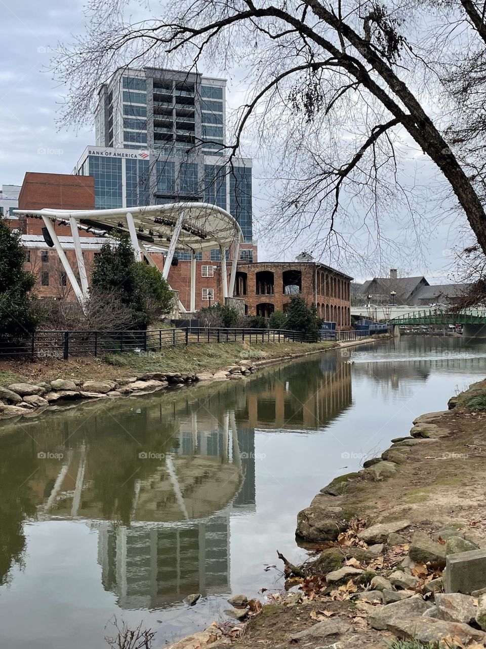 Stroll along the river in Greenville, SC