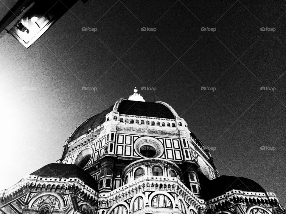 Duomo of florence black and white 