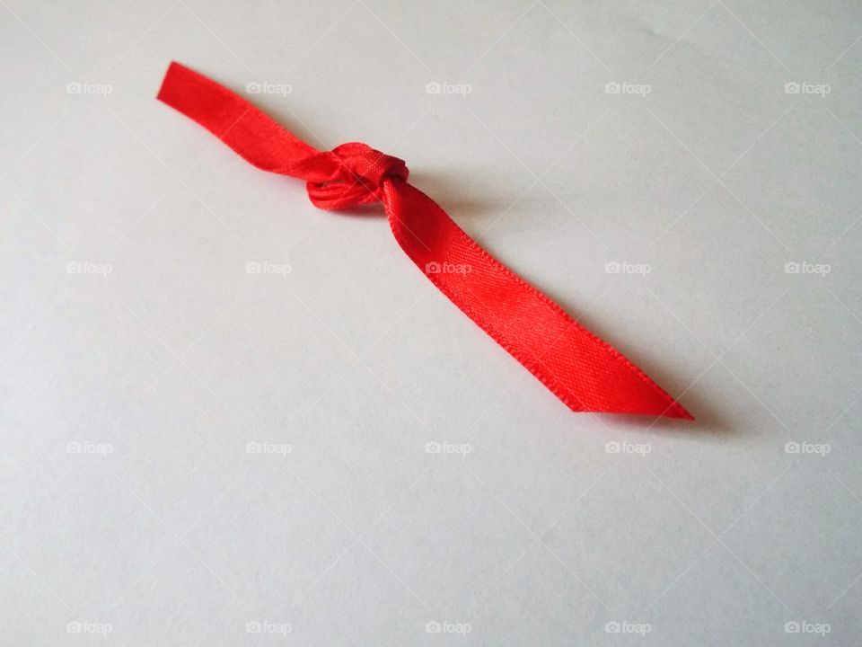 Close-up of red ribbon