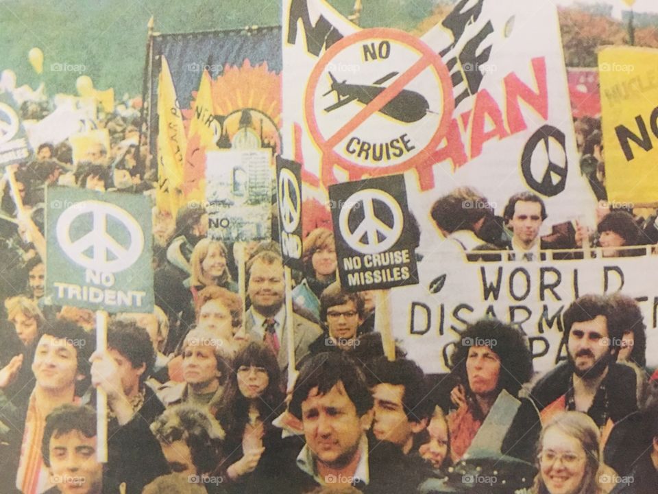 Youth protest in the UK in 1982 London 