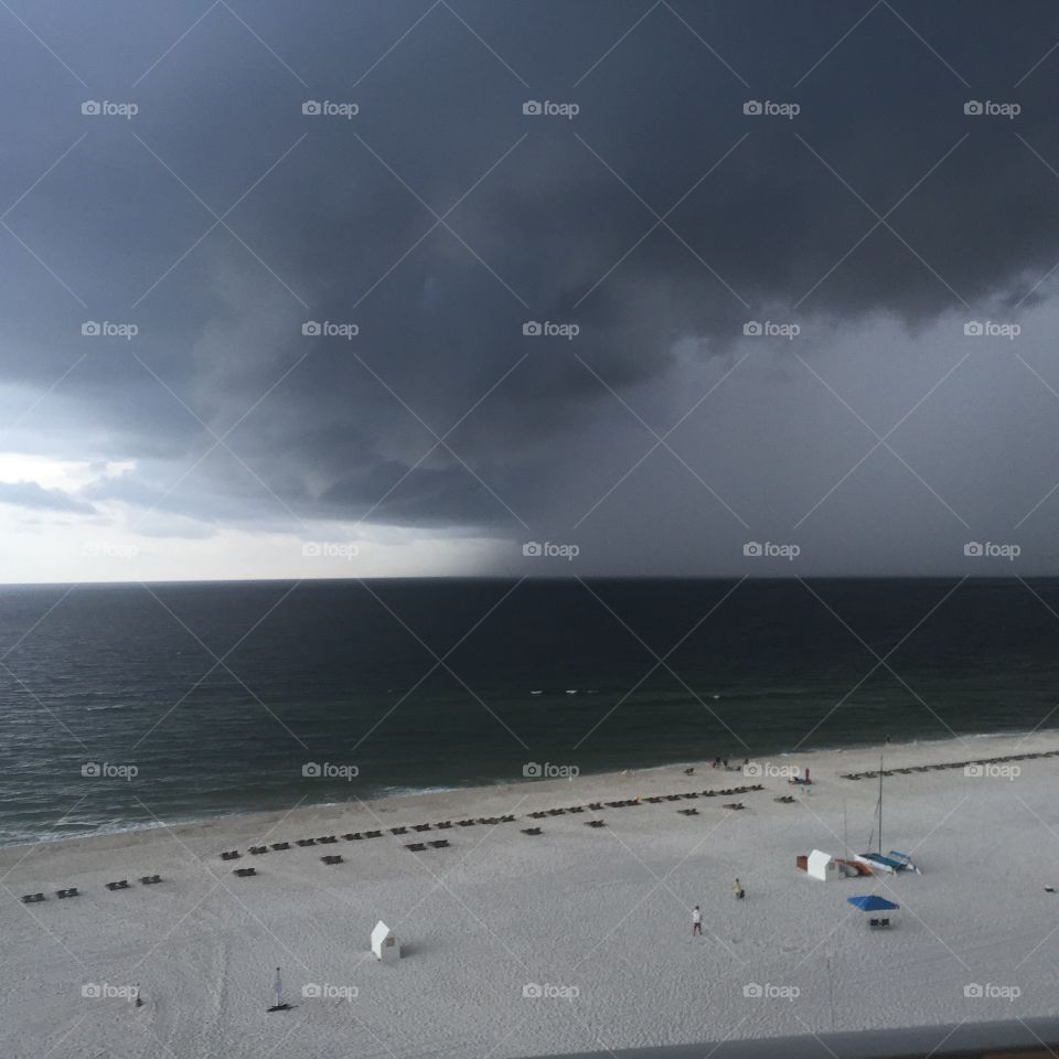 Thunderstorm at the beach