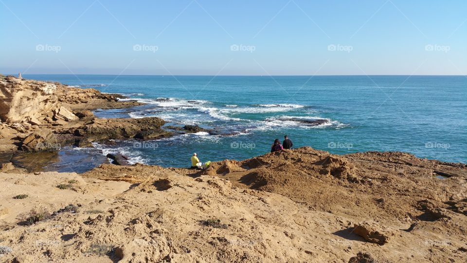 Spanish coast with some fishermen