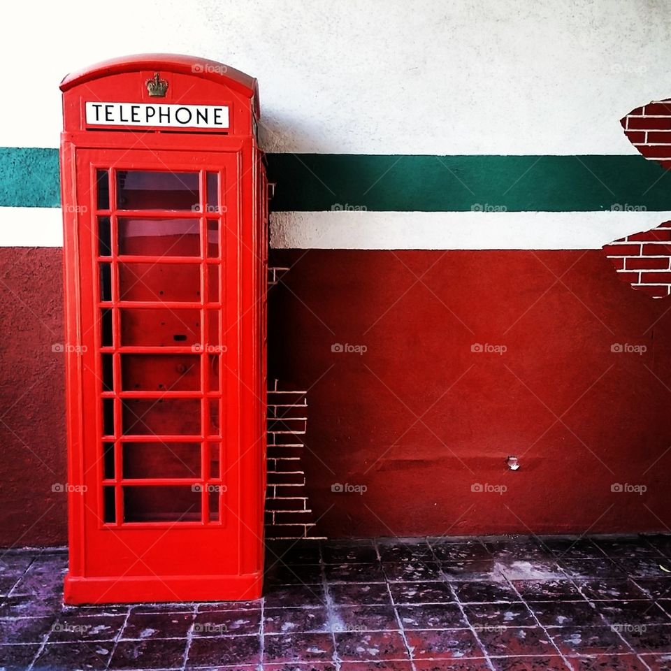 English phone booth