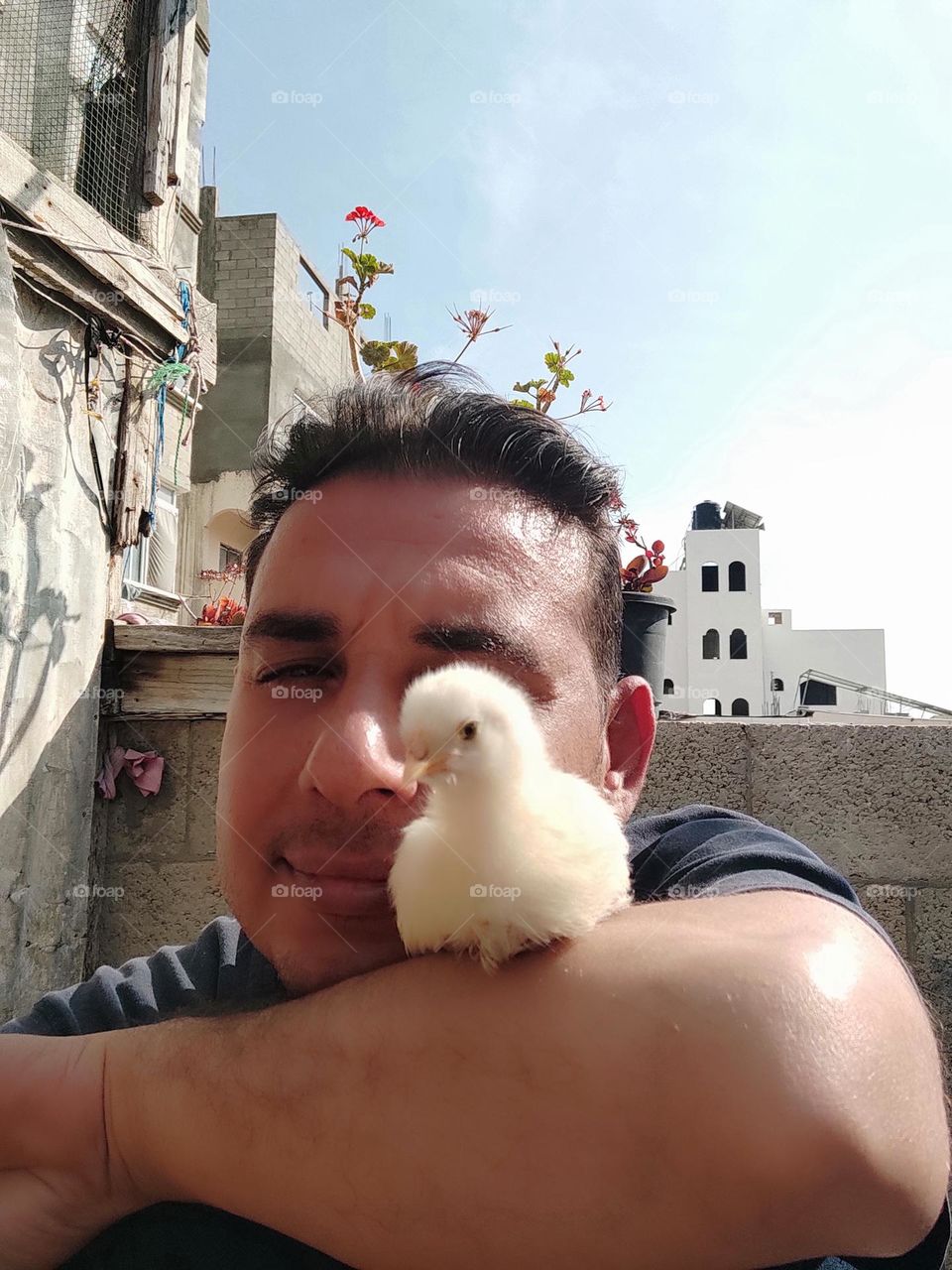 This little chick is my friend