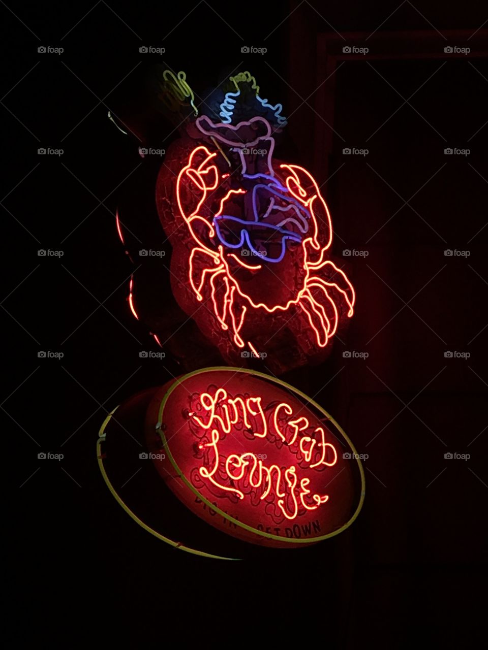 Crab in neon