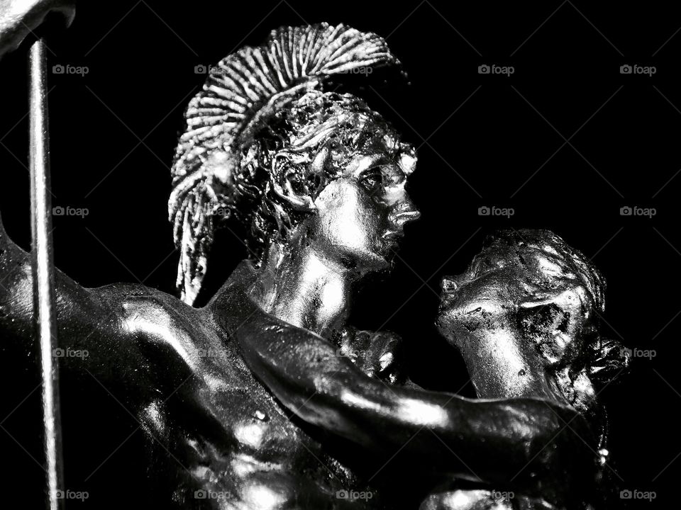 macro shot of Ares and Aphrodite of antonio Canova