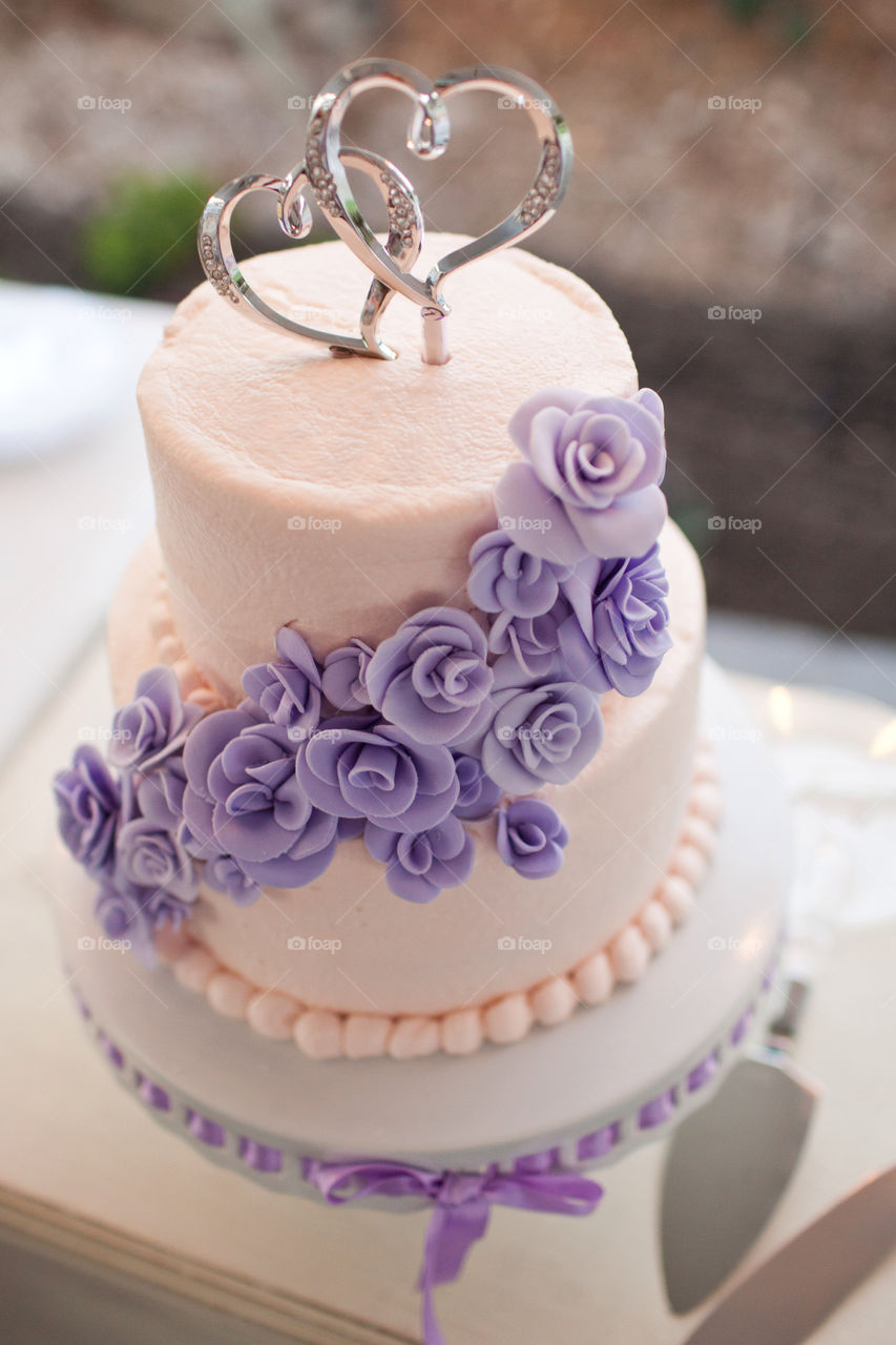 flowers cake purple love by gene916