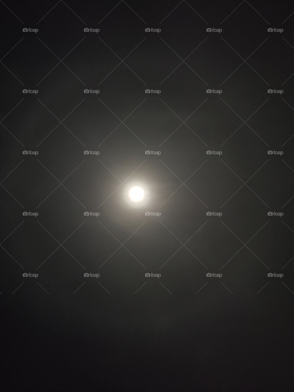 the full moon with rings around it