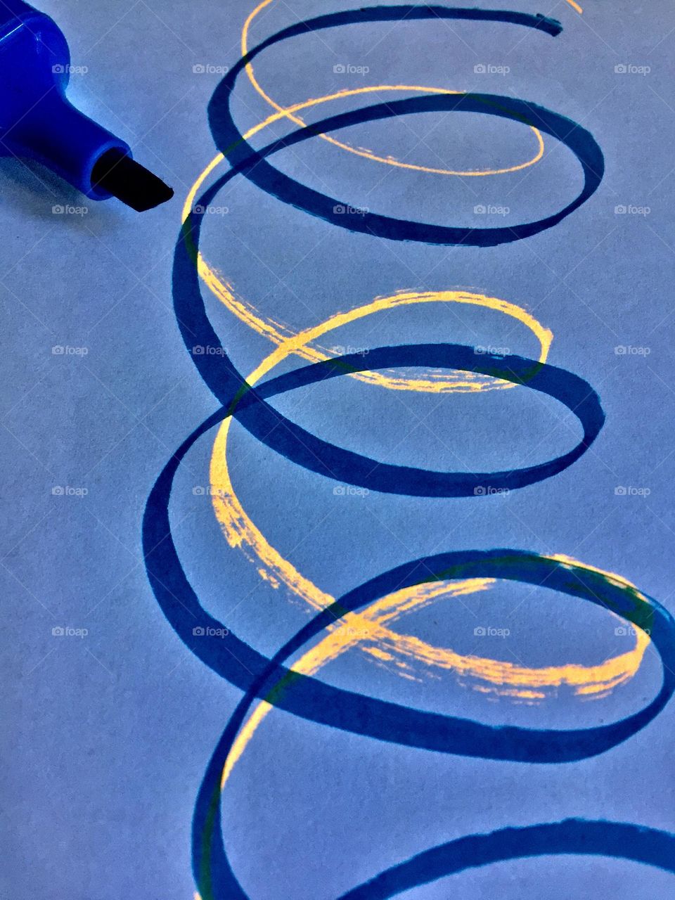 Color explosion blue vs orange 