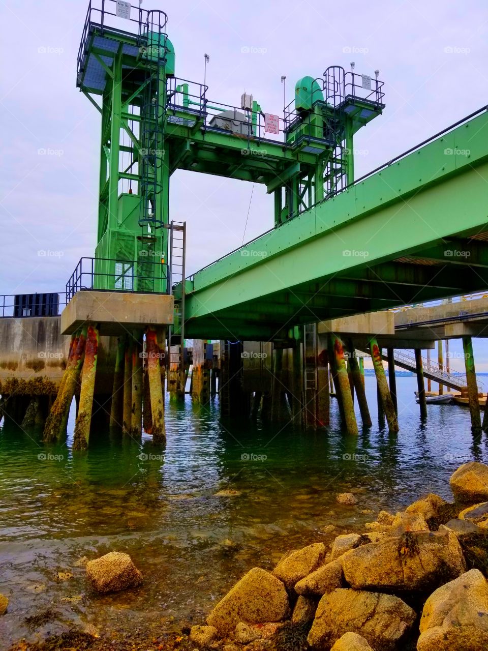 beneath the ferry dock