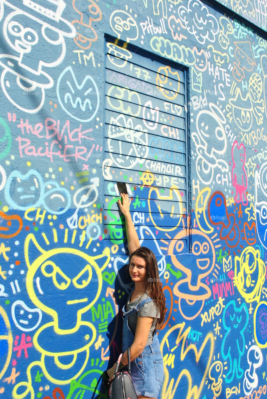 A girl and graffiti