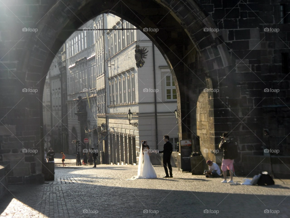 Wedding on the Charles Bridge in Prague