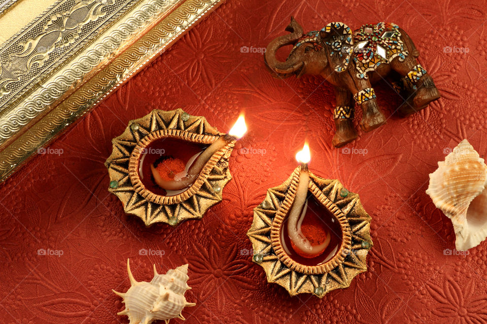 Diwali diya decorations