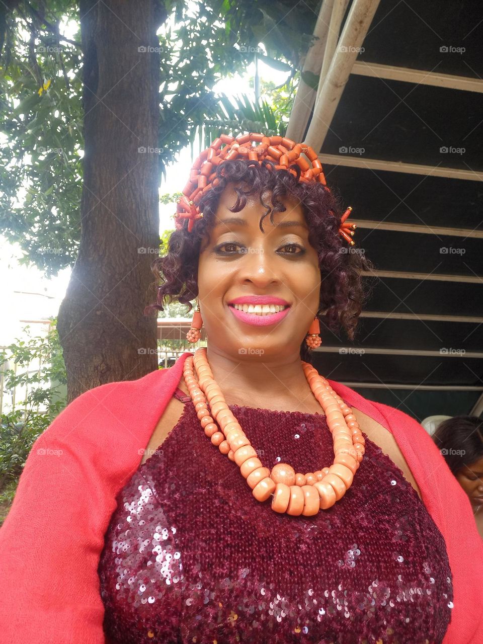 Traditional Edo native attire mixed with urban attire