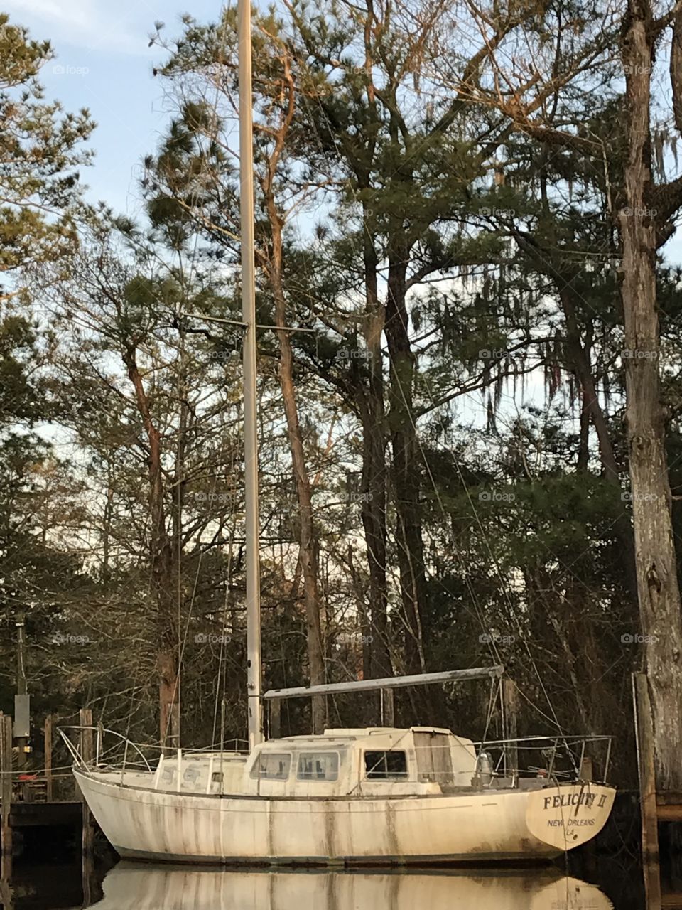 Sailboat in the bayou