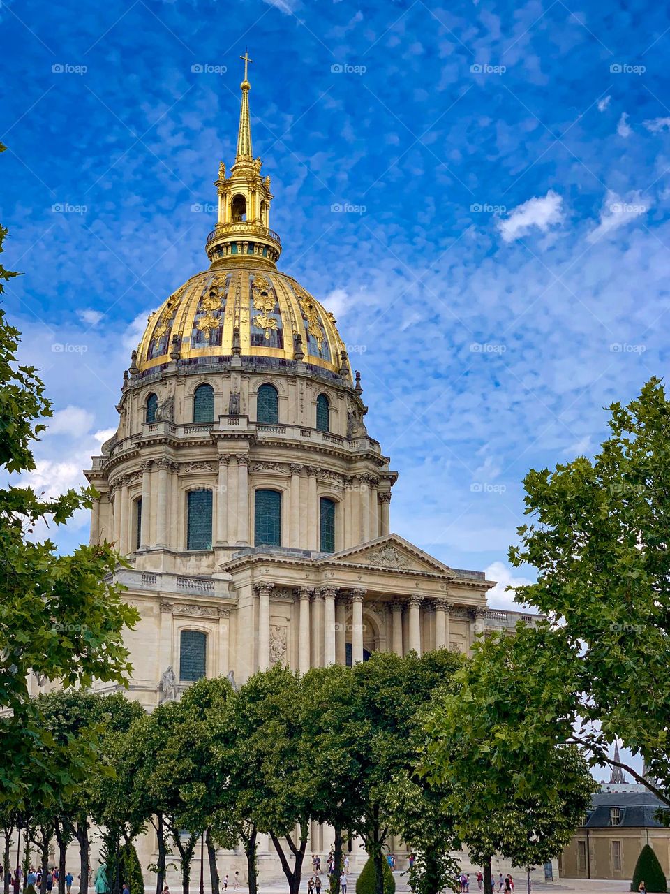 A daytime photo of the Tomb of Napoleon Bonaparte. Hôtel des Invalides, Paris, France.