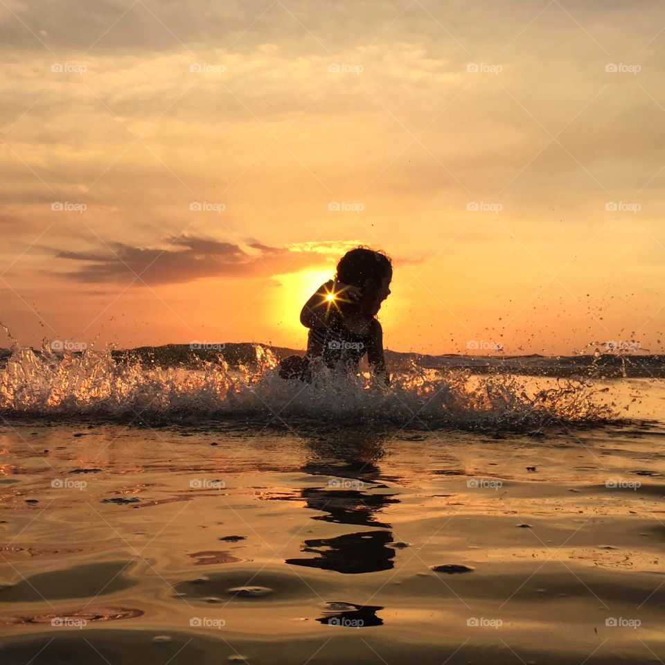 Sunset, Beach, Dawn, Water, Sun