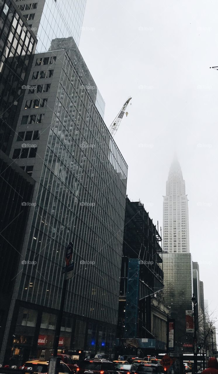 New York City skyscraper. 