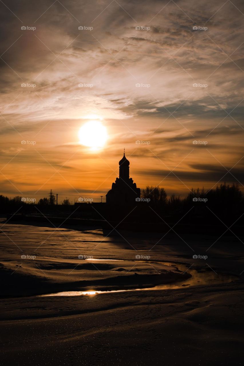 Church at dawn