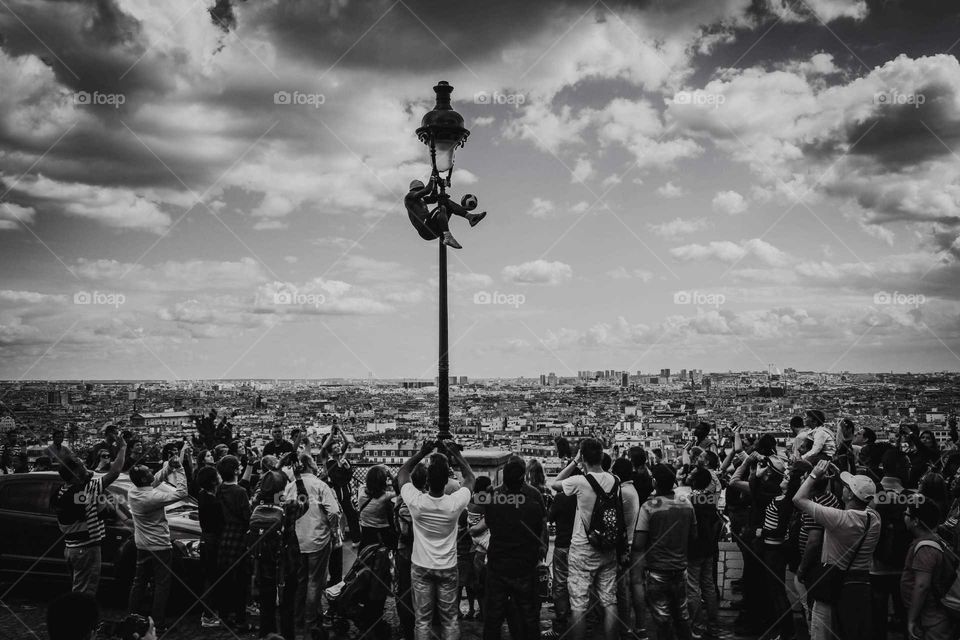 People of the world. Guy with a ball.