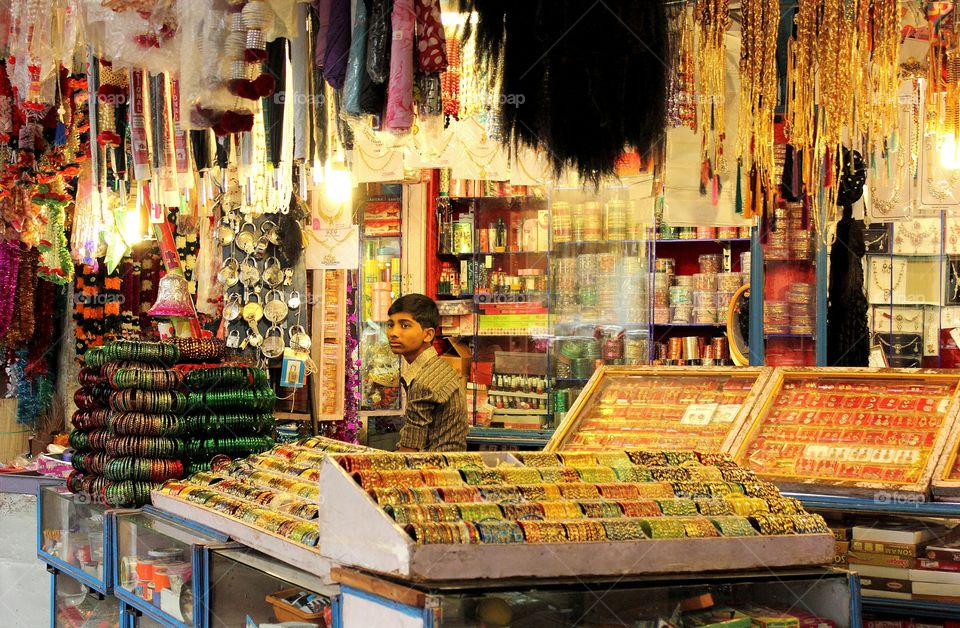 Inside India ! colourful shop in kr market