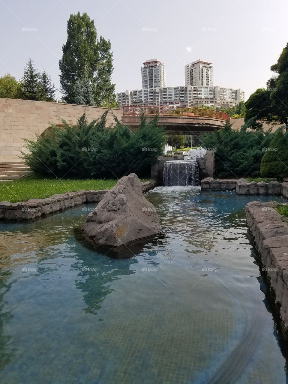 waterfall in the dikman vadesi park in Ankara Turkey