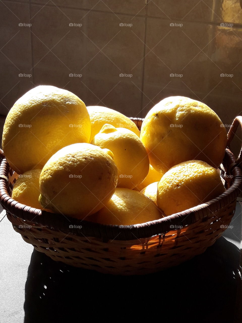 beautiful sun shine in lemon