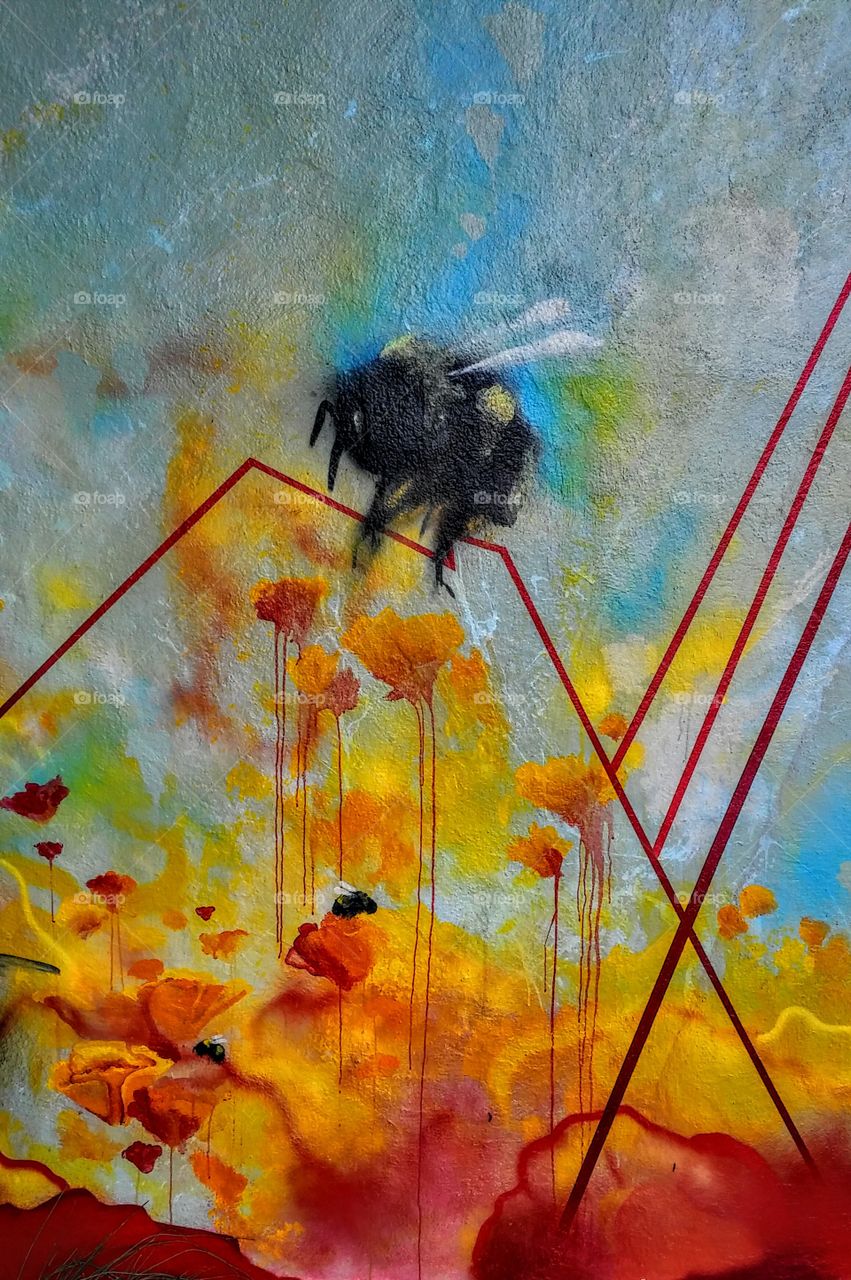 Bee wall painting