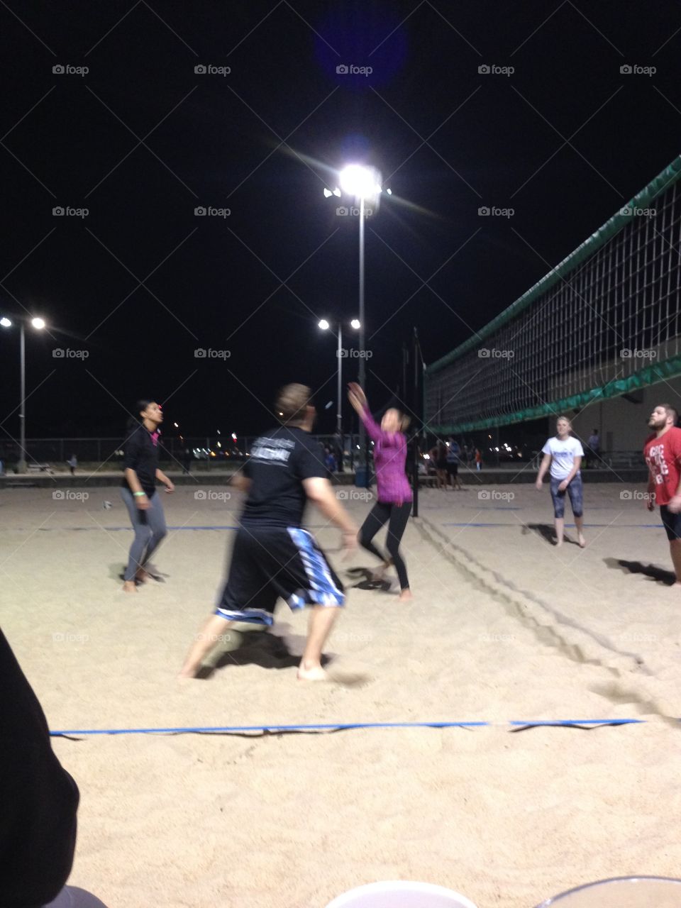 First sand volleyball game of the season