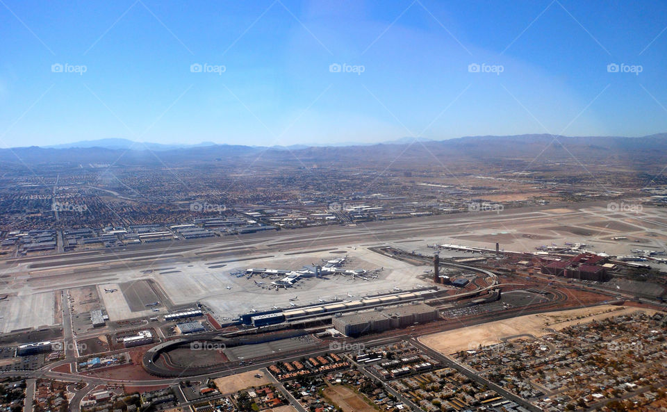 Las Vegas McGarron Airport Aerial shot