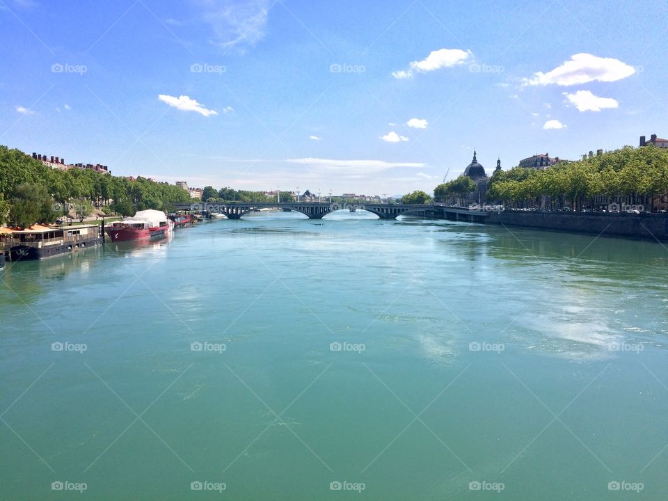 Rhône river, Lyon France