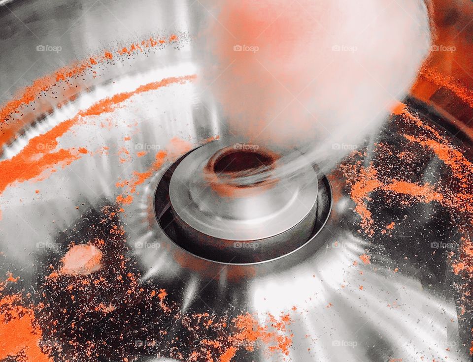 Cotton candy in the making 