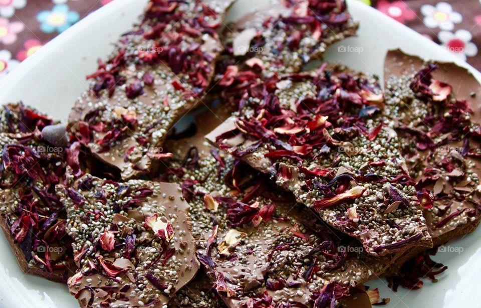 Close-up of chocolate Bark