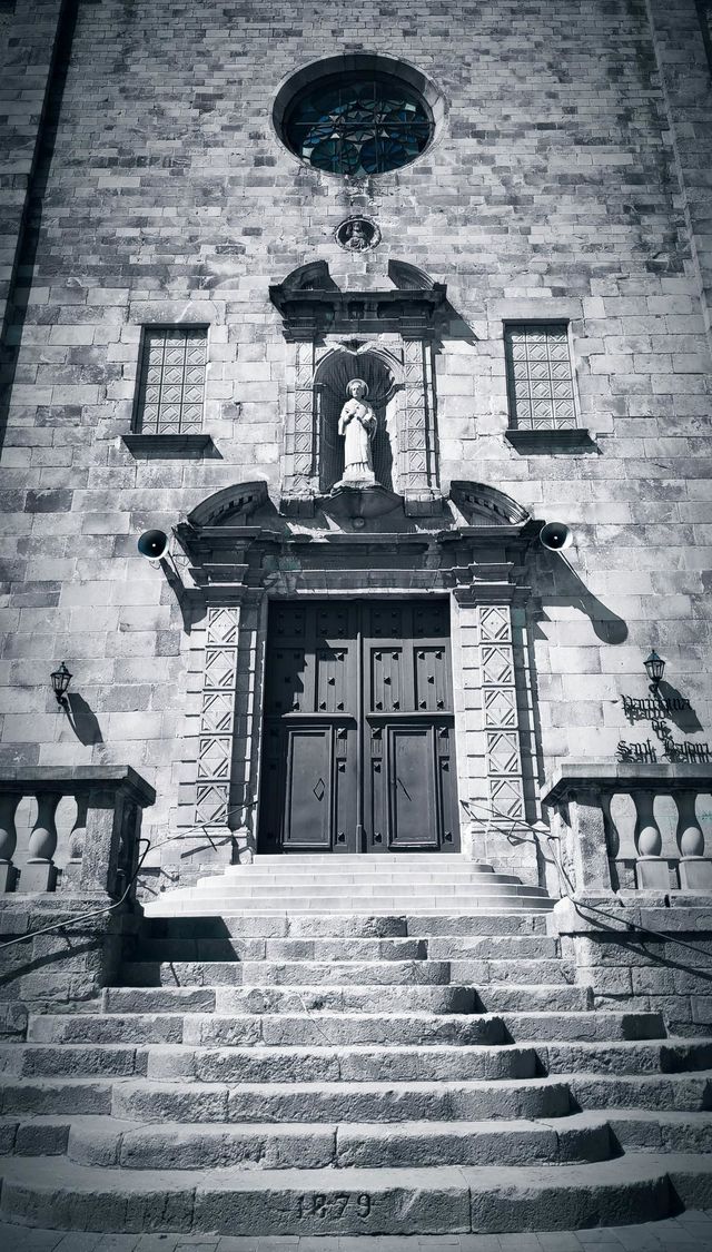 Black and white Church.
